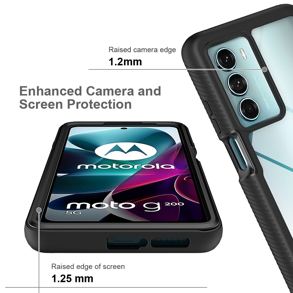 Motorola Moto G200 Mobilskal Full Protection, Svart