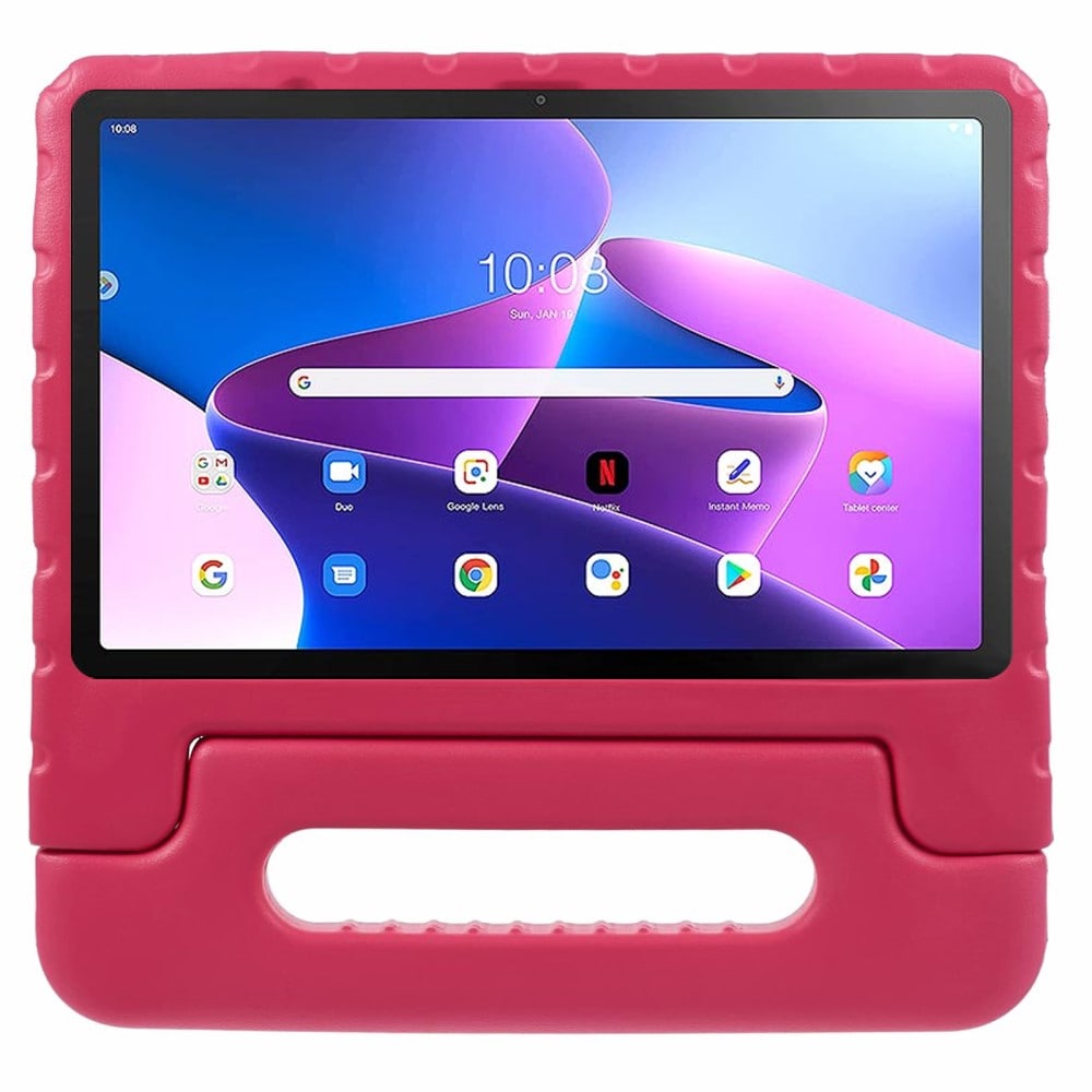 Lenovo Tab M10 Plus (3rd gen) Stöttåligt skal/fodral - Perfekt för barn, rosa