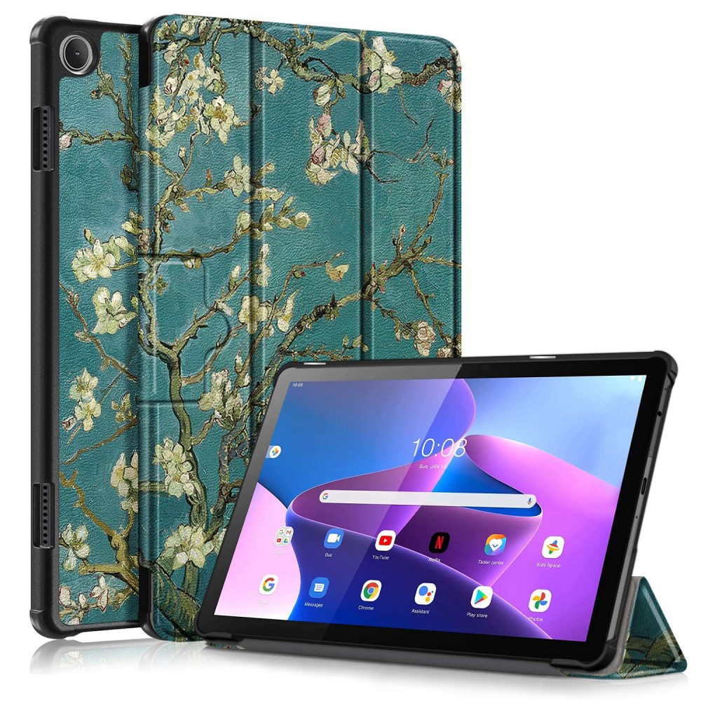 Lenovo Tab M10 (3rd gen) Tri-Fold Fodral, körsbärsblommor