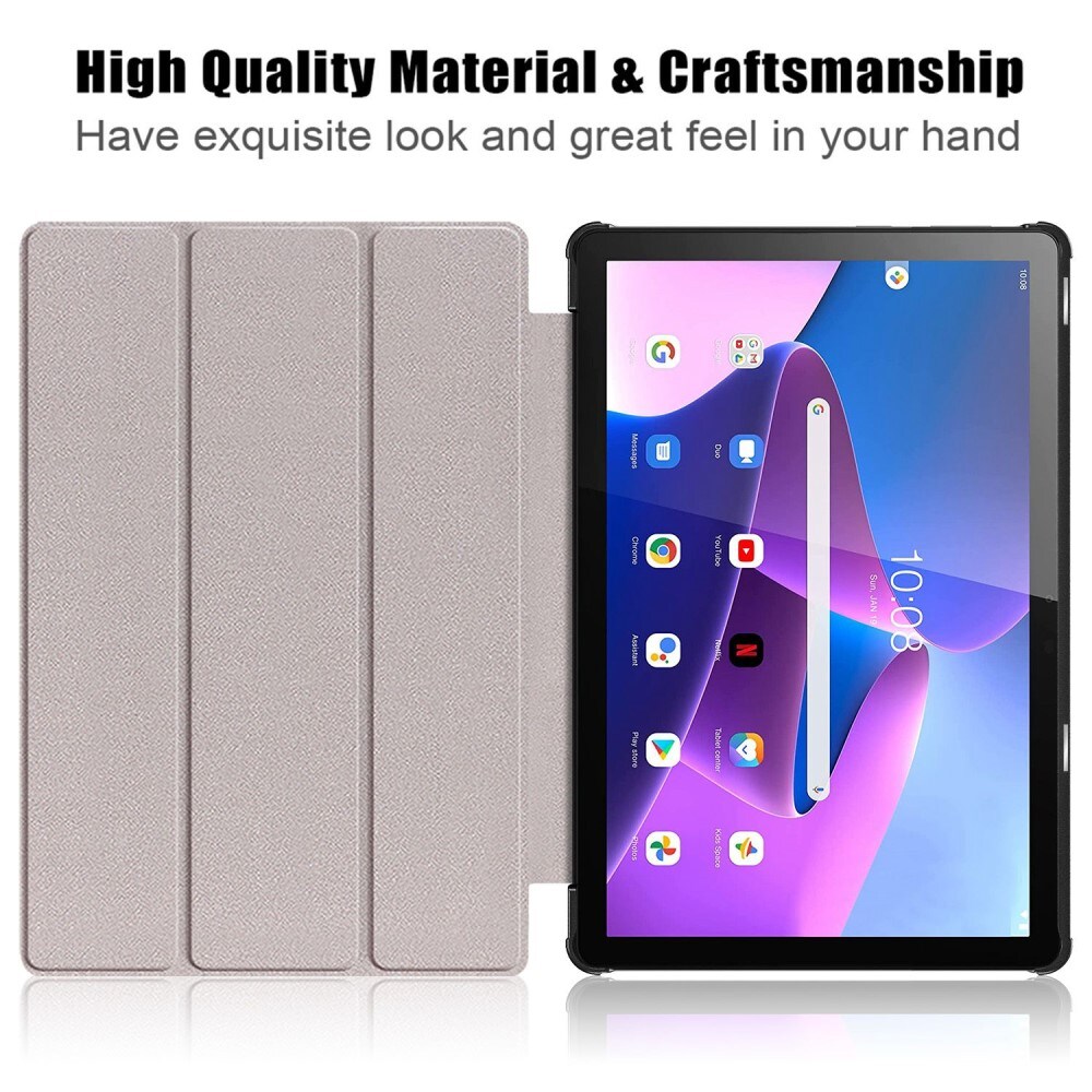 Lenovo Tab M10 (3rd gen) Tri-Fold Fodral, svart