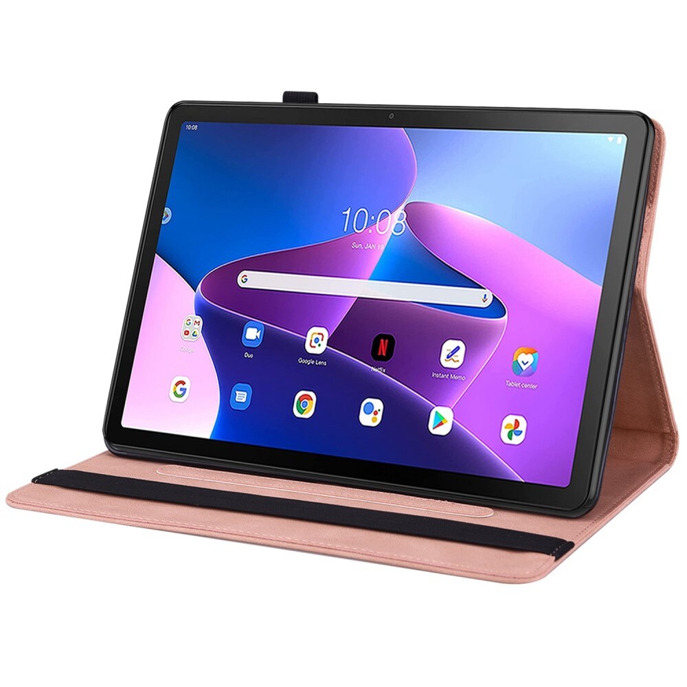 Lenovo Tab M10 (3rd gen) rosa Fodral med fjärilar, rosa