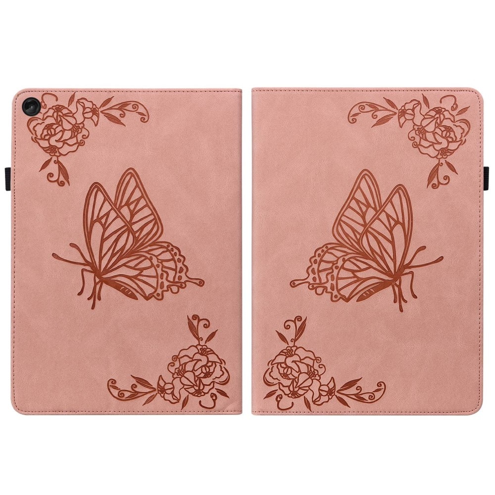 Lenovo Tab M10 (3rd gen) rosa Fodral med fjärilar, rosa