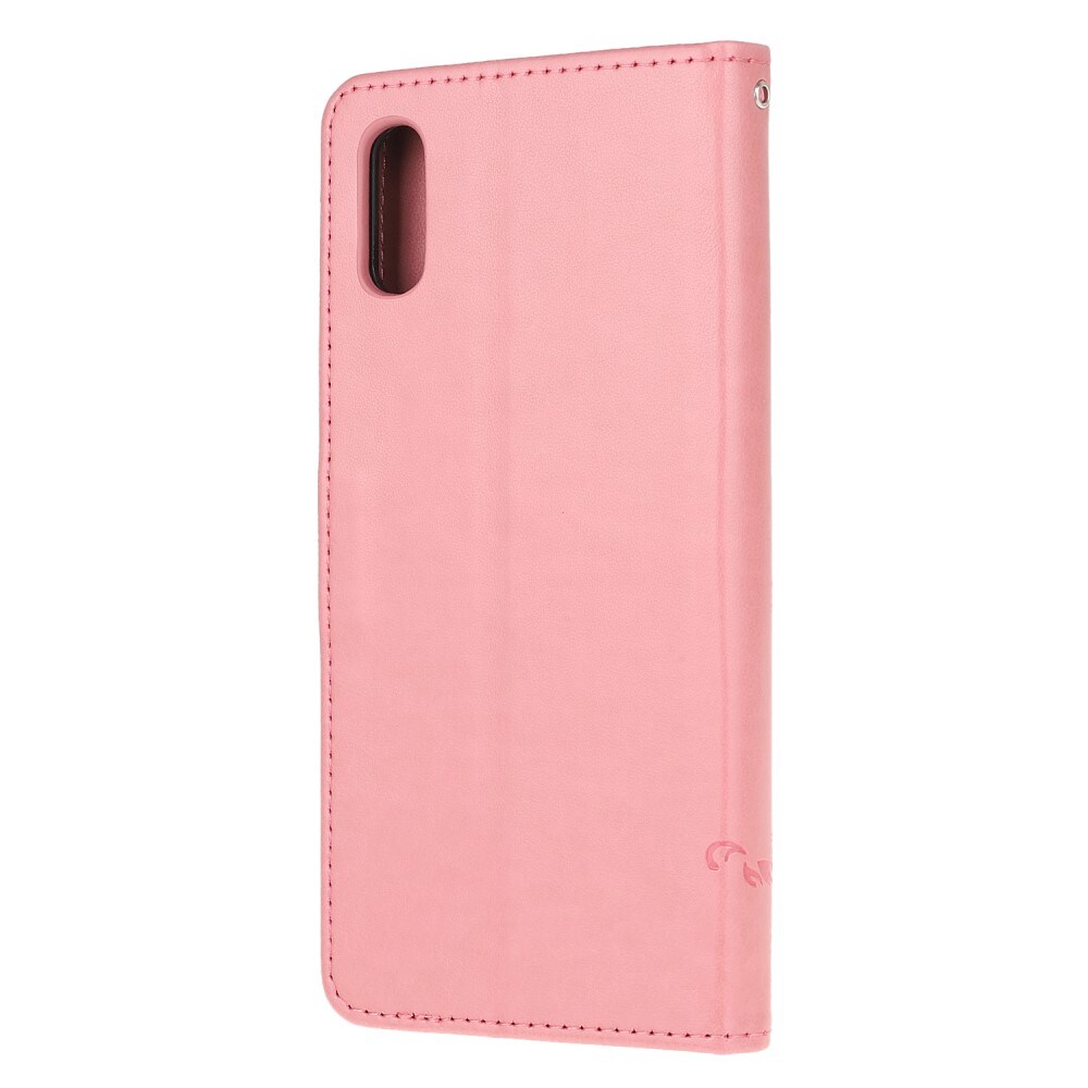 Xiaomi Redmi 9AT Mobilfodral med fjärilar, Rosa