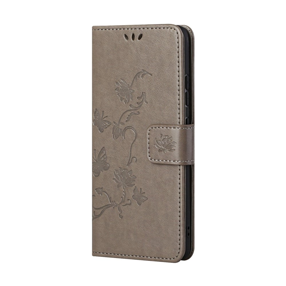 Xiaomi 11T/11T Pro Mobilfodral med fjärilar, Grå
