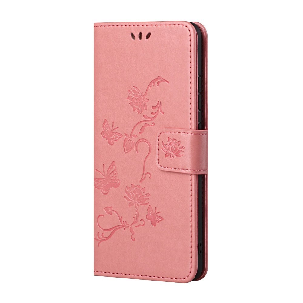 Xiaomi 11T/11T Pro Mobilfodral med fjärilar, Rosa