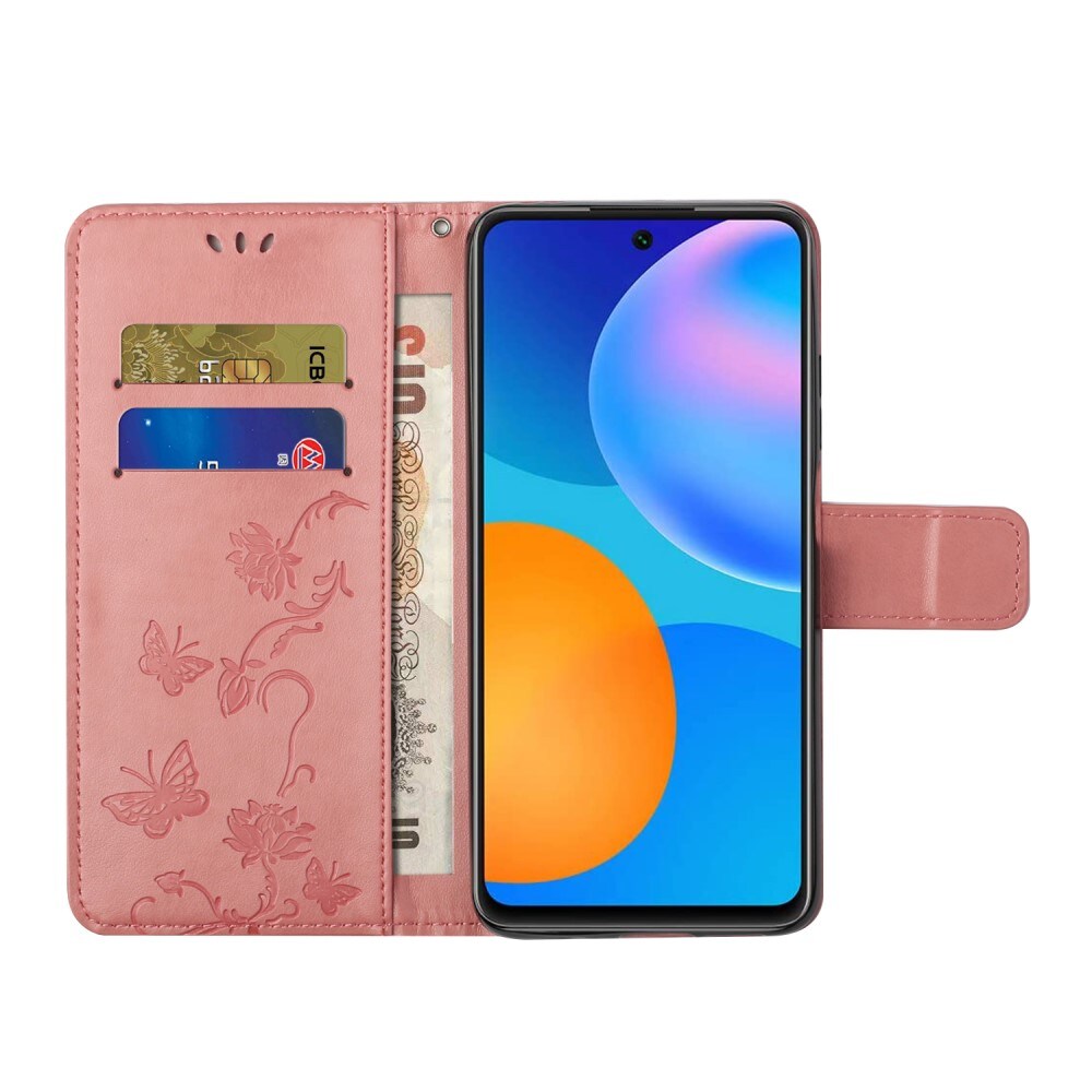 Xiaomi 11T/11T Pro Mobilfodral med fjärilar, Rosa