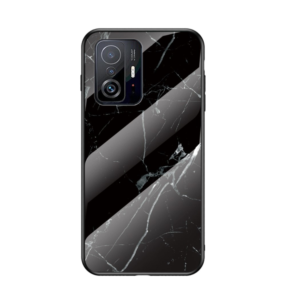 Xiaomi 11T/11T Pro Mobilskal med baksida av glas, svart marmor
