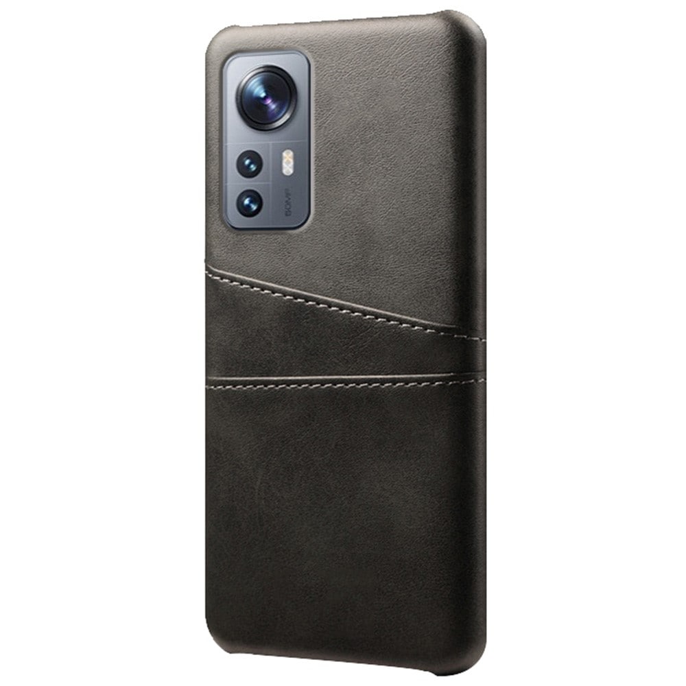 Xiaomi 12 Pro Snyggt skal med 2 kortfack, Svart