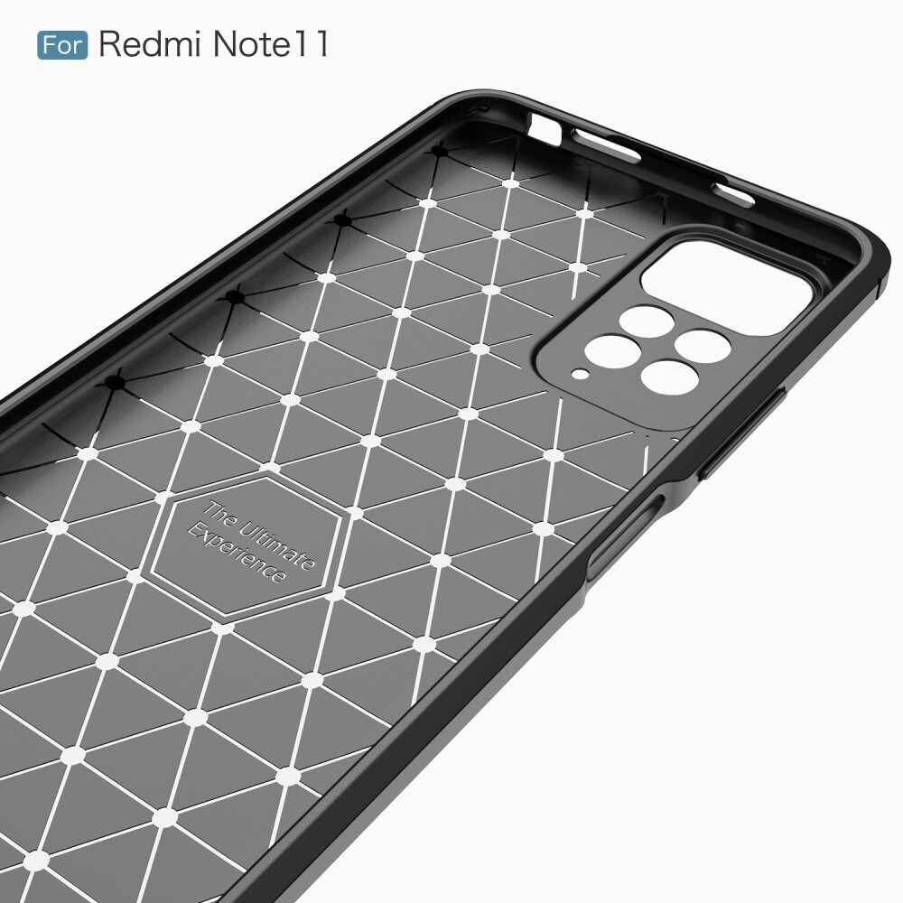 Xiaomi Redmi Note 11 TPU-skal Brushed, Svart