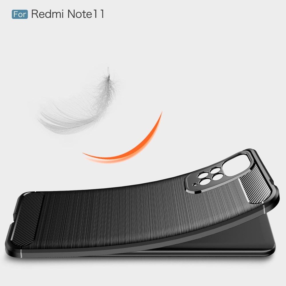 Xiaomi Redmi Note 11 TPU-skal Brushed, Svart