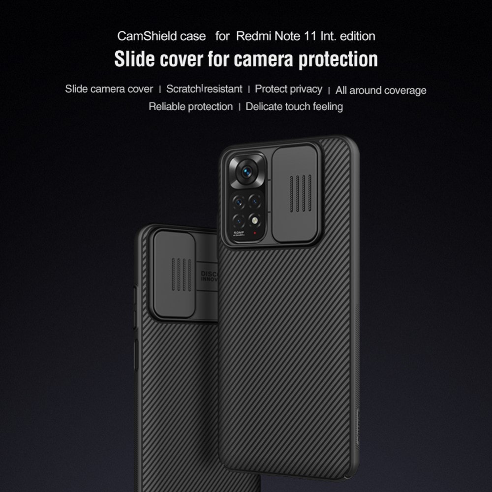 Xiaomi Redmi Note 11 Skal med kameraskydd - CamShield, Svart