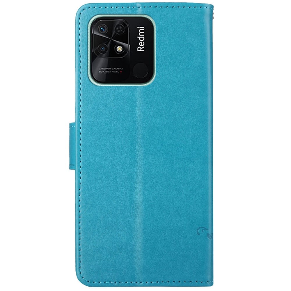 Xiaomi Redmi 10C Mobilfodral med fjärilar, Blå