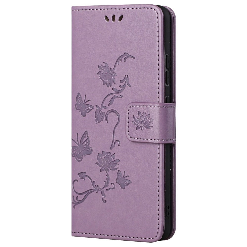 Xiaomi Redmi 10C Mobilfodral med fjärilar, Lila