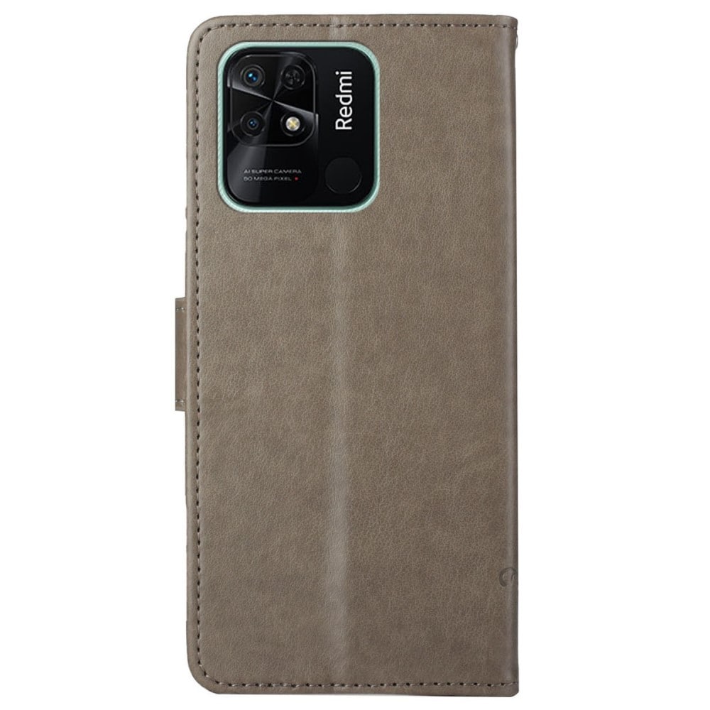 Xiaomi Redmi 10C Mobilfodral med fjärilar, Grå