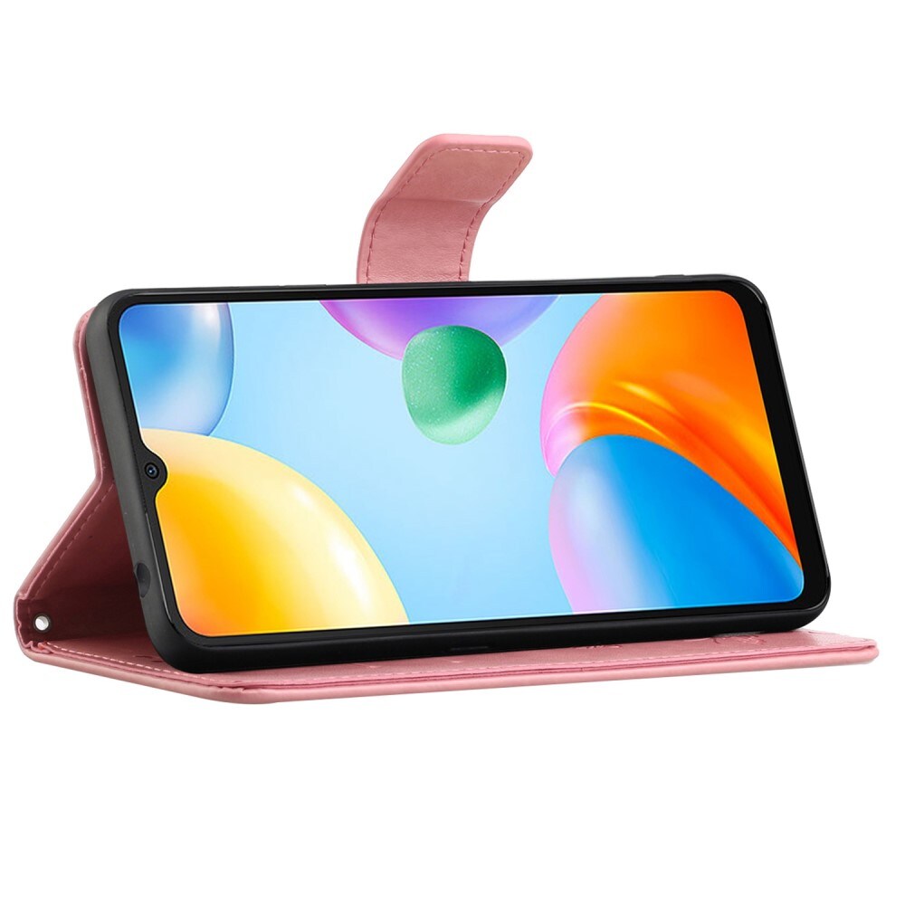 Xiaomi Redmi 10C Mobilfodral med fjärilar, Rosa