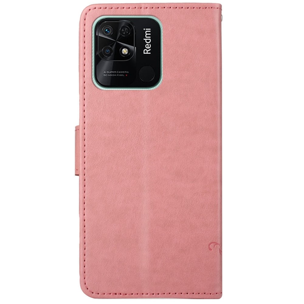 Xiaomi Redmi 10C Mobilfodral med fjärilar, Rosa