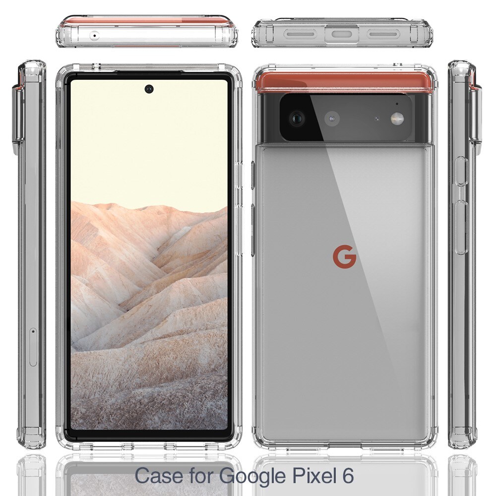Google Pixel 6 Crystal Hybrid-skal, Genomskinlig