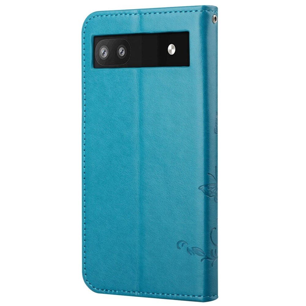 Google Pixel 6a Mobilfodral med fjärilar, Blå