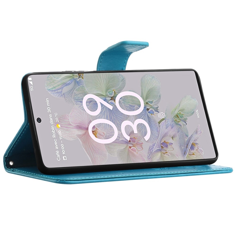 Google Pixel 6a Mobilfodral med fjärilar, blå