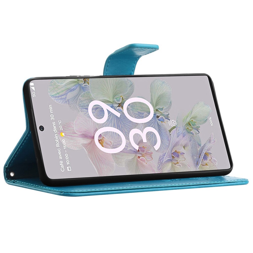 Google Pixel 6a Mobilfodral med fjärilar, Blå