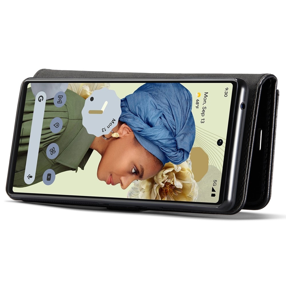 Google Pixel 6 Pro Plånboksfodral med avtagbart skal, Black