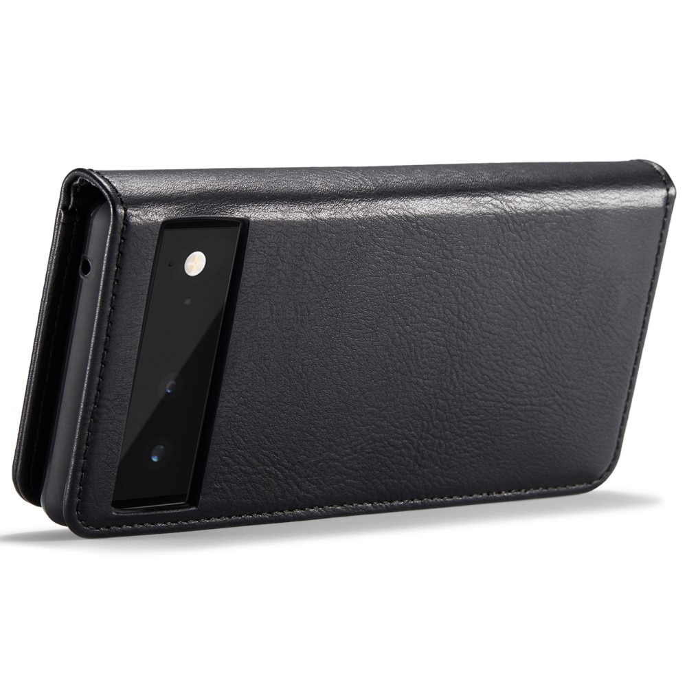 Google Pixel 6 Plånboksfodral med avtagbart skal, svart