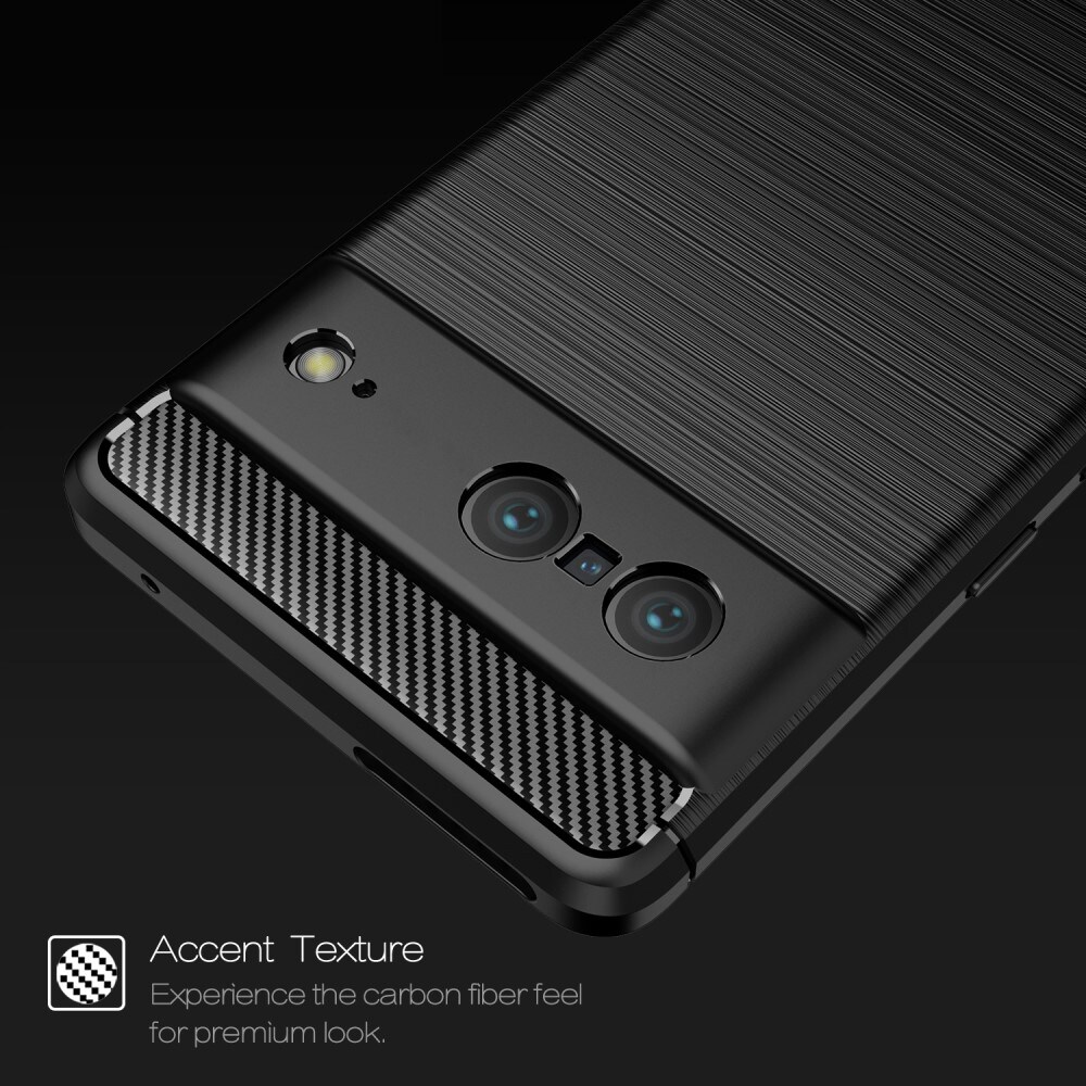 Google Pixel 7 TPU-skal Brushed, Svart