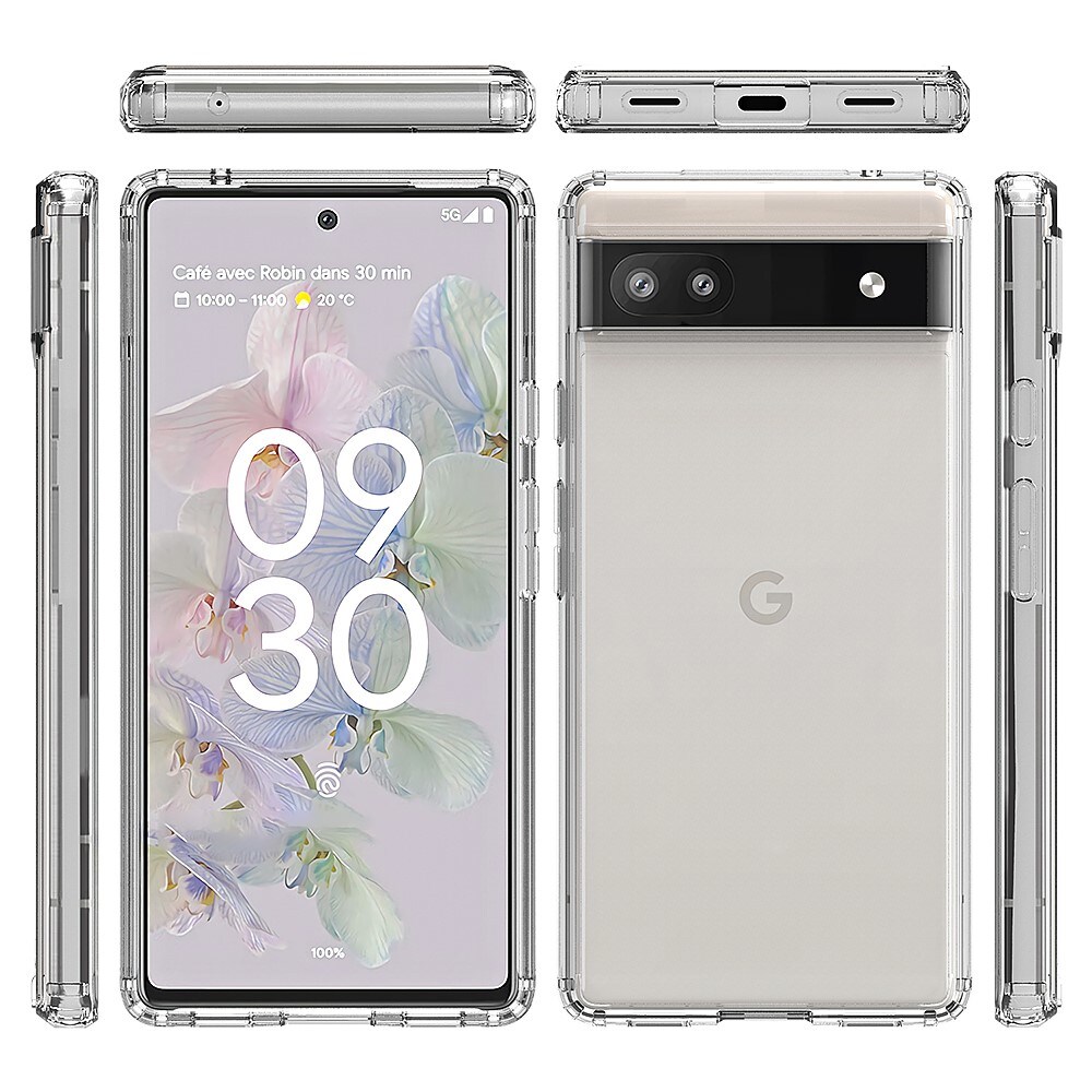 Google Pixel 6a Crystal Hybrid-skal, transparent