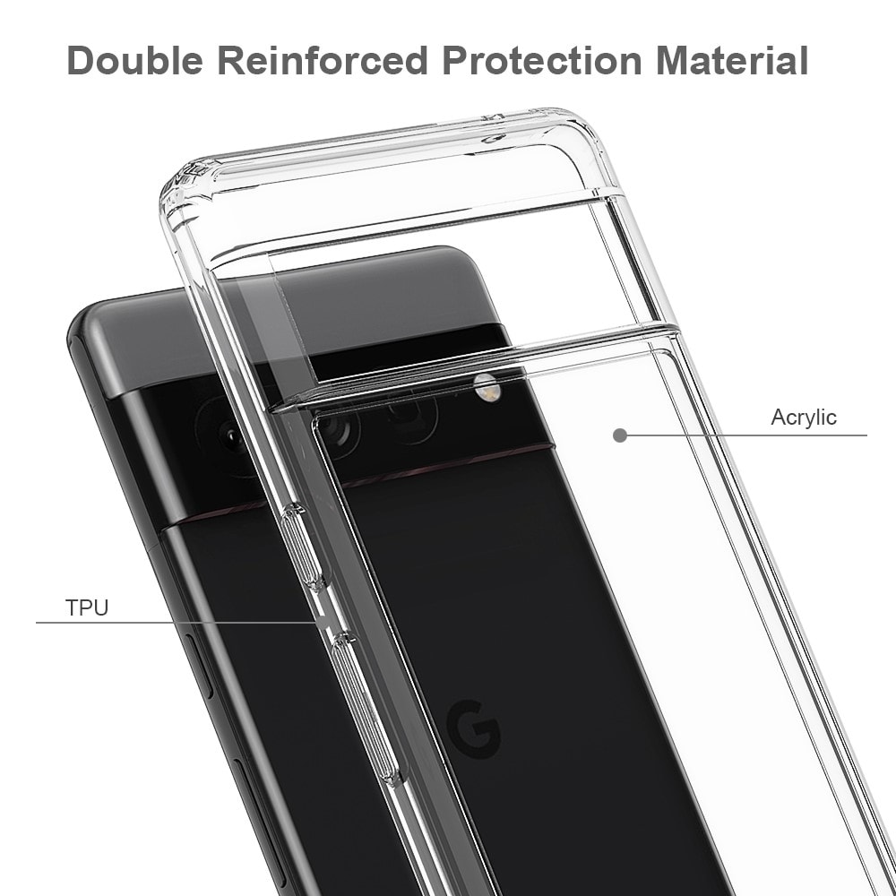 Google Pixel 7 Pro Crystal Hybrid-skal, transparent