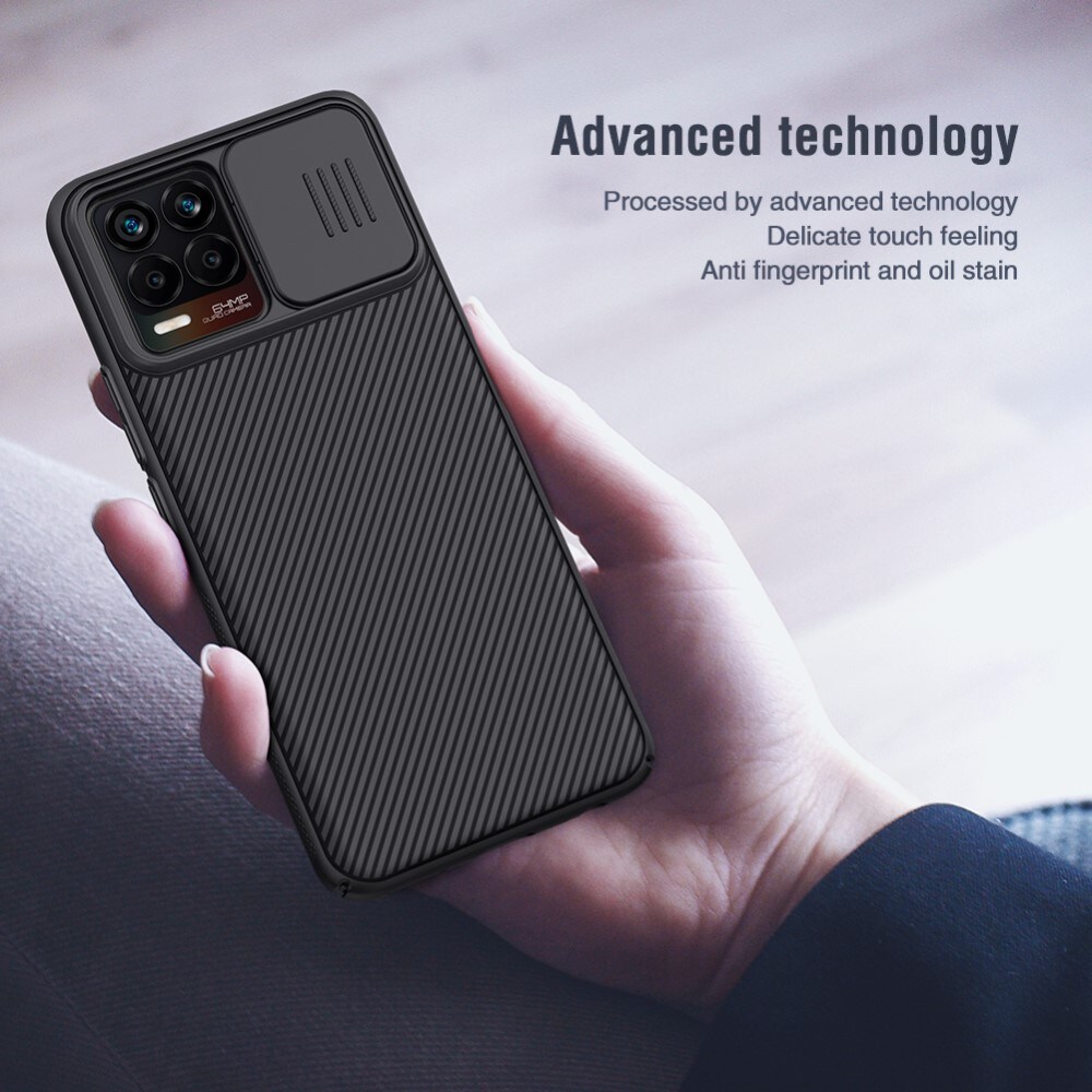 Realme 8/8 Pro Skal med kameraskydd - CamShield, Svart
