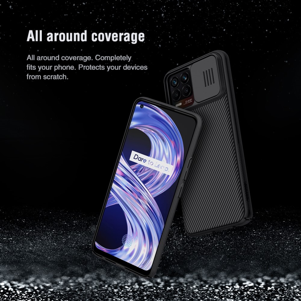 Realme 8/8 Pro Skal med kameraskydd - CamShield, Svart