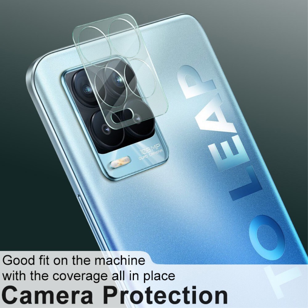 Realme 8 Pro Kameraskydd i glas, Genomskinlig