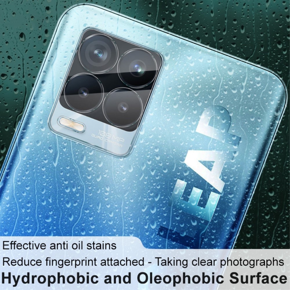 Realme 8 Pro Kameraskydd i glas, Genomskinlig
