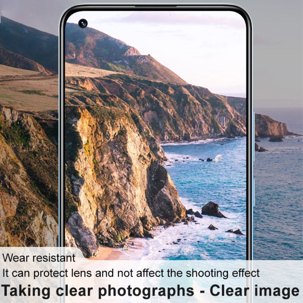 Realme 8 Pro Kameraskydd i glas, Genomskinlig