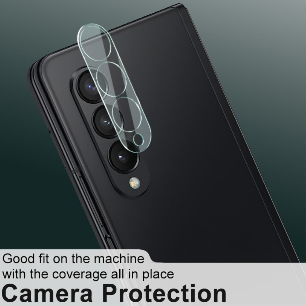 Samsung Galaxy Z Fold 3 Kameraskydd i glas, Genomskinlig