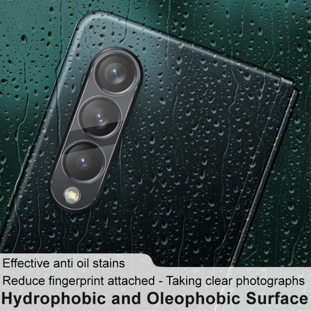 Samsung Galaxy Z Fold 3 Kameraskydd i glas, Genomskinlig