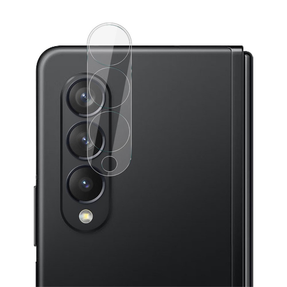 Samsung Galaxy Z Fold 3 Kameraskydd i glas, Genomskinlig