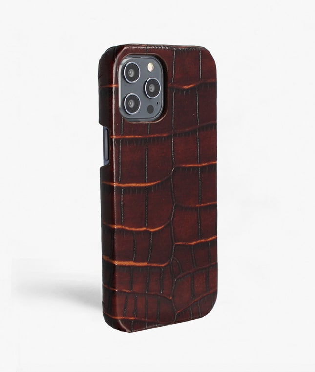 iPhone 12 Pro Max Skal Croco Brun