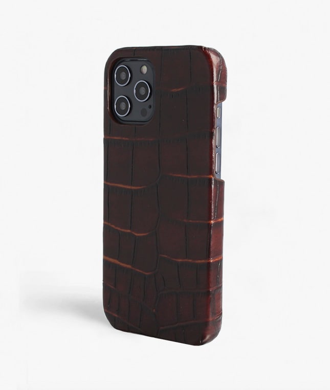 iPhone 12 Pro Max Skal Croco Brun