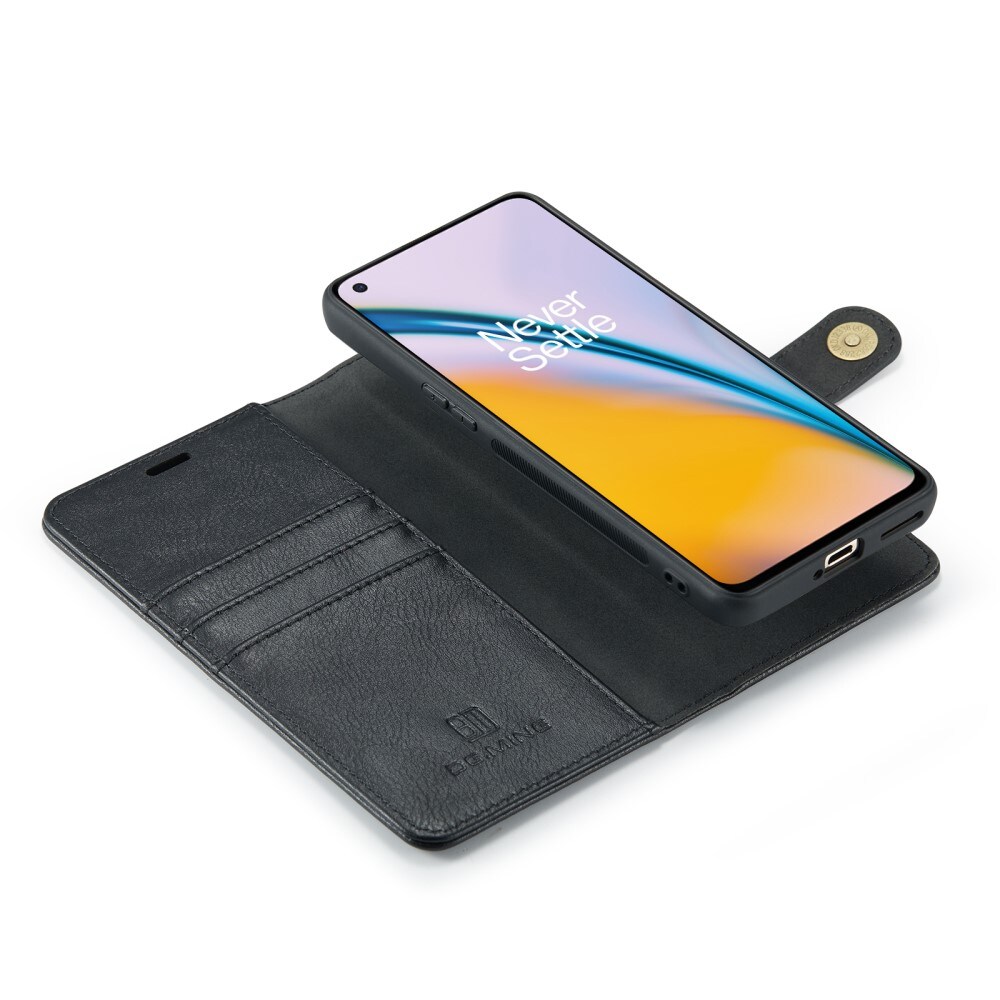  OnePlus Nord 2 5G Plånboksfodral med avtagbart skal, Black