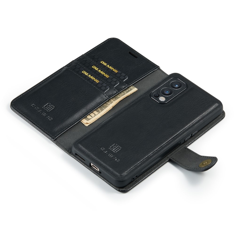 OnePlus Nord 2 5G Plånboksfodral med avtagbart skal, svart