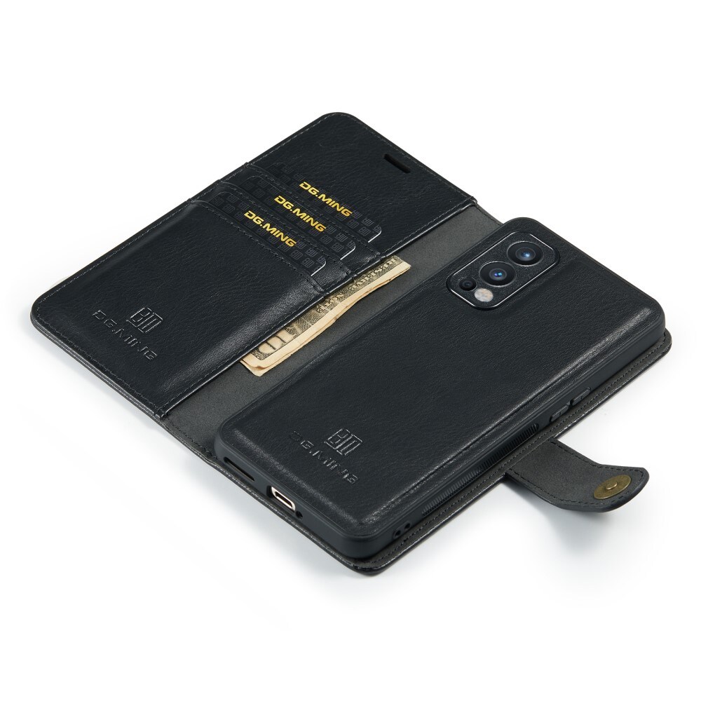  OnePlus Nord 2 5G Plånboksfodral med avtagbart skal, Black