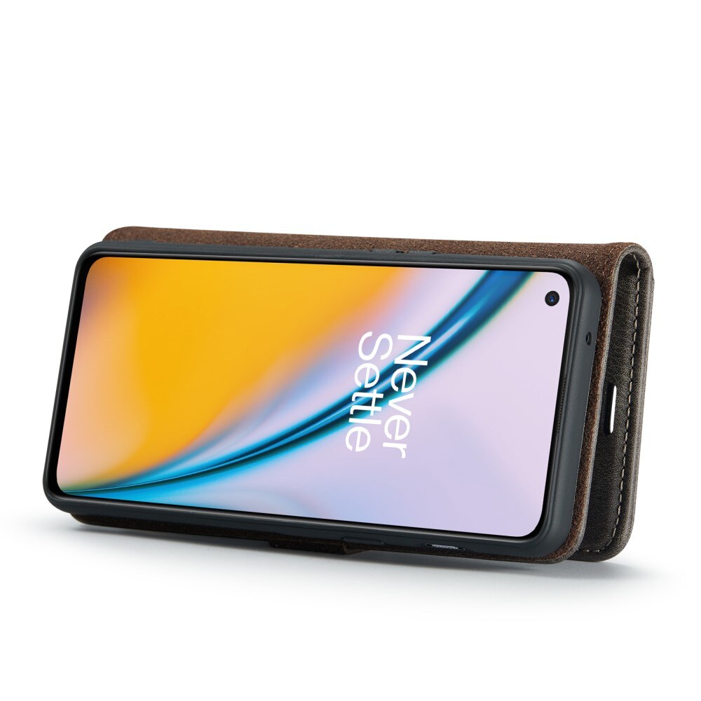  OnePlus Nord 2 5G Plånboksfodral med avtagbart skal, Brown