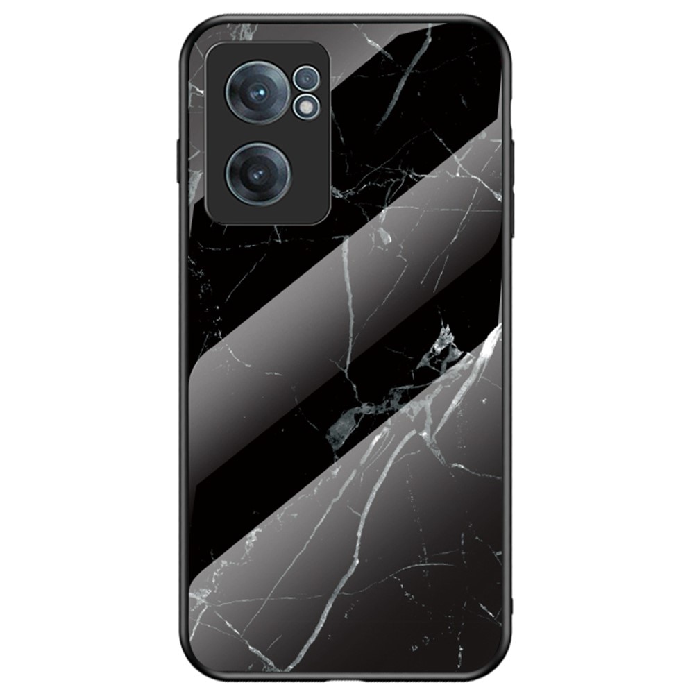 OnePlus Nord CE 2 5G Mobilskal med baksida av glas, svart marmor