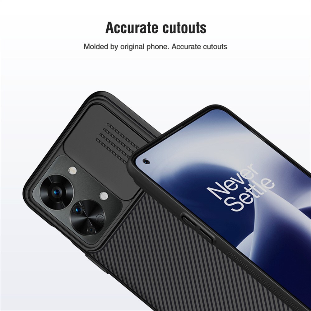  Oneplus Nord 2T 5G Skal med kameraskydd - CamShield, Svart