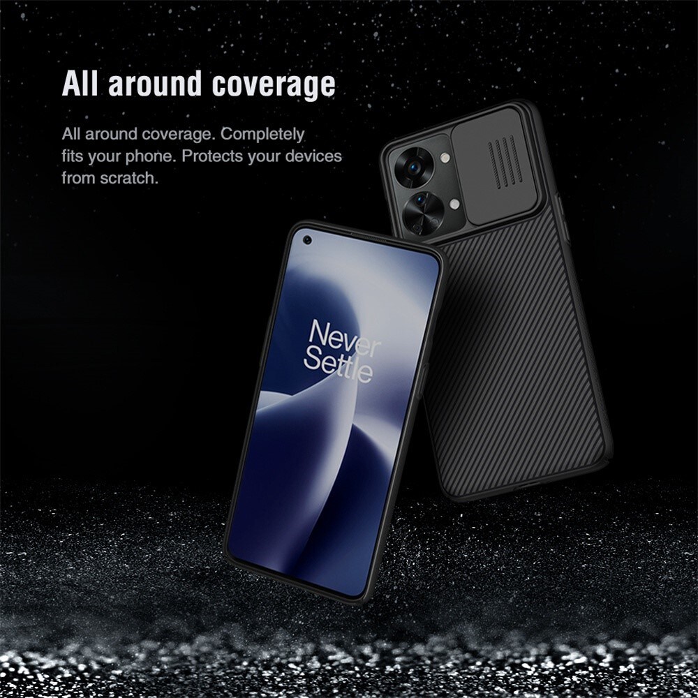  Oneplus Nord 2T 5G Skal med kameraskydd - CamShield, Svart