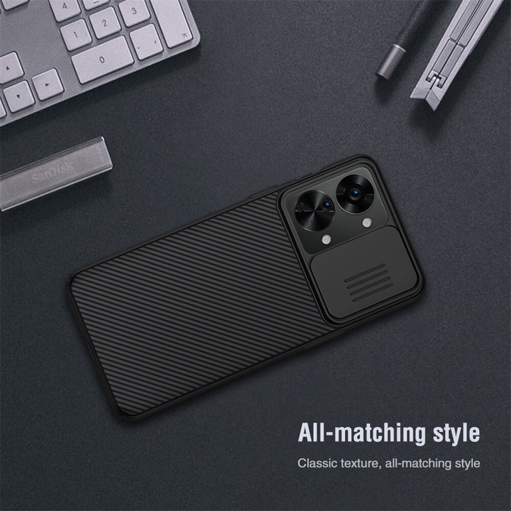  Oneplus Nord 2T 5G Skal med kameraskydd - CamShield, Svart