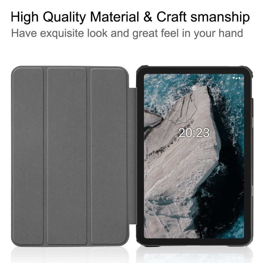  Nokia T20 Tri-Fold Fodral, Svart