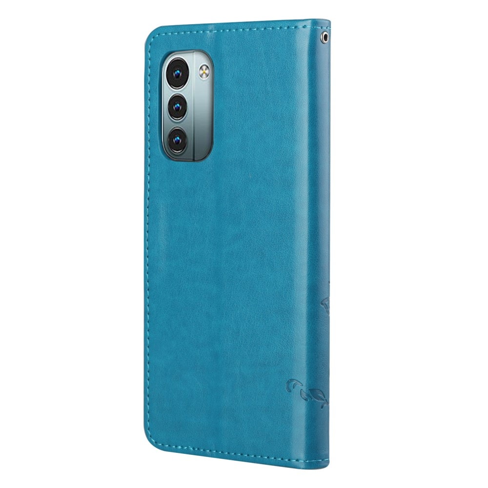  Nokia G11/Nokia G21 Mobilfodral med fjärilar, Blå