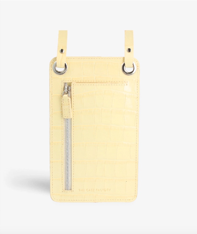 Smart Crossbody Väska Croco Yellow